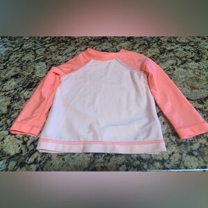 Cat & Jack Infant Girl Peach Long Sleeve Rashguard Swim Top